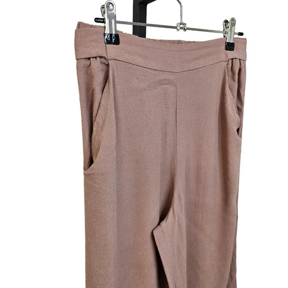 Aritzia Wilfred Womens Faun Pant Size Small Tie Back Crop  Wide Leg - Picture 6 of 9